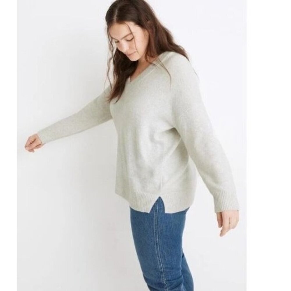 Madewell Merino Wool Alpaca Blend Sweater S Bartlett Gray Women Minimalist